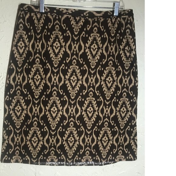 Linea By Louis Dell Olio New Brown Cotton Skirt - Picture 3 of 4